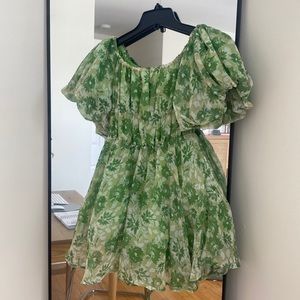 Green mini dress